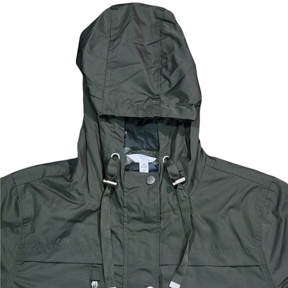 Time And Tru Women's Green Jacket Lightweight Wind Resistant Anorak 52469 (SZ M) - Picture 7 of 9